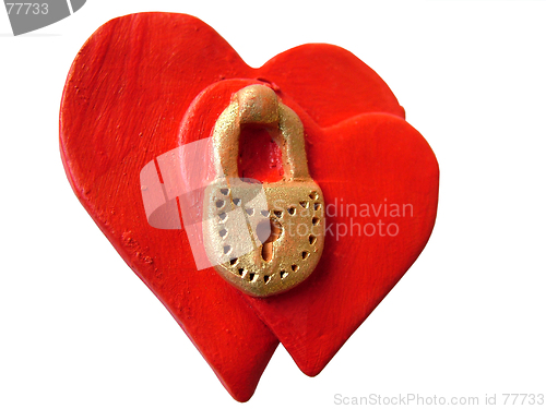 Image of Locked Valentine hearts 1