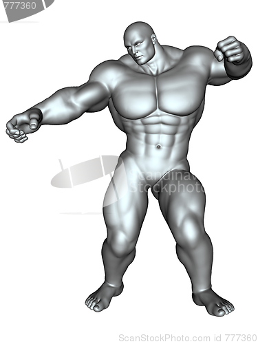 Image of Bodybuilder in action pose