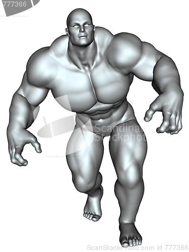 Image of Bodybuilder in action pose