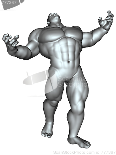 Image of Bodybuilder in action pose