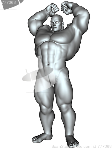 Image of Bodybuilder in action pose