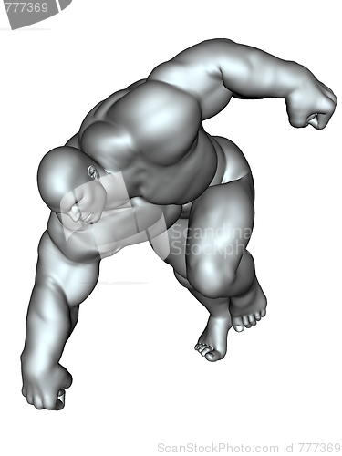 Image of Bodybuilder in action pose