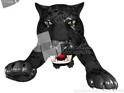 Image of Attacking black panther