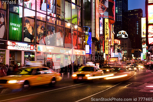 Image of Broadway traffic