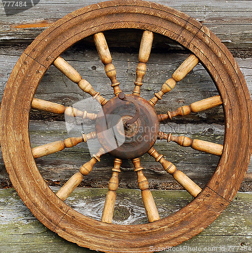 Image of Closeup Hand Spinning Wheel