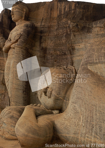 Image of Reclining Buddha and Chief Disciple 