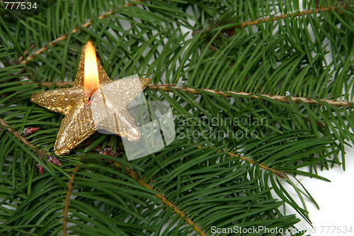 Image of Christmas star candles