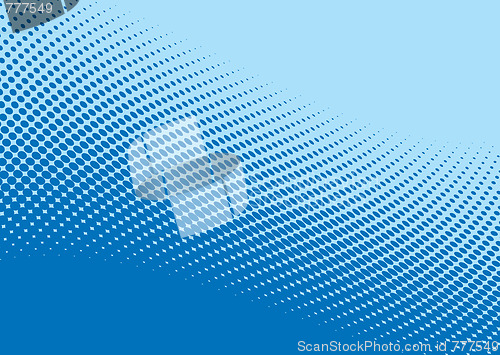 Image of blue wave halftone pattern