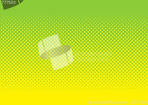 Image of green and yellow halftone pattern