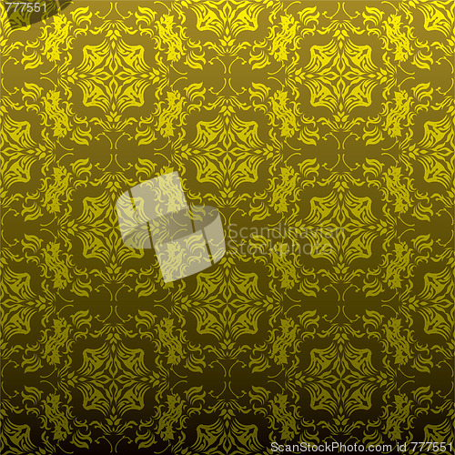 Image of golden floral repeat