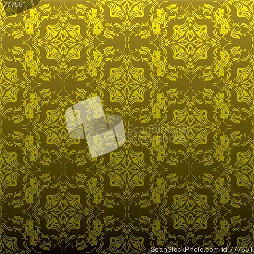 Image of golden floral repeat
