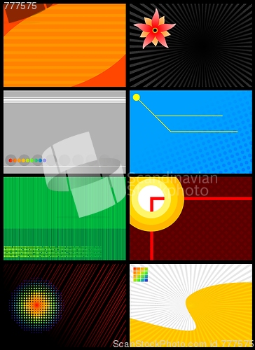 Image of Set of colorful business cards
