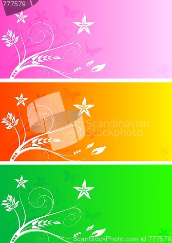 Image of Set of colourful banners