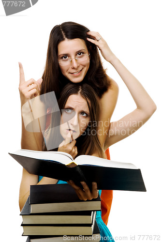 Image of Two woman stydy new subject