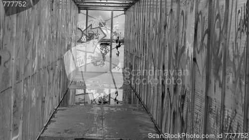 Image of Footbridge with graffiti