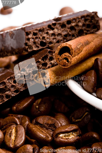 Image of chocolate, coffee and cinnamon