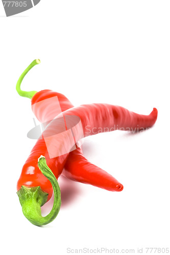 Image of two red chilli peppers