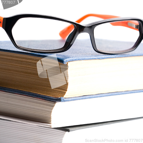 Image of books and glasses