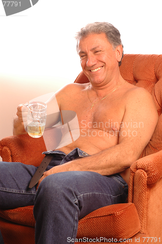 Image of happy beer drinker