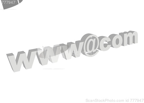 Image of Text 3D www@com