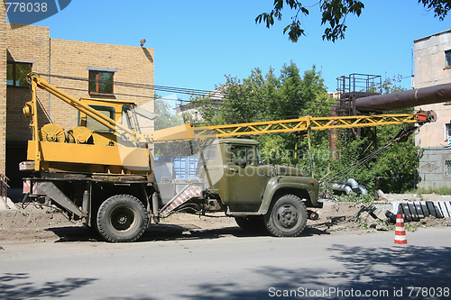 Image of Heavy mobile crane truck 