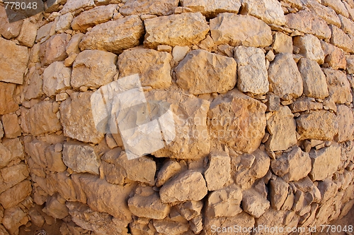 Image of Convex ancient stone wall texture