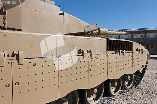 Image of New Israeli Merkava Mark IV tank in Latrun Armored Corps museum