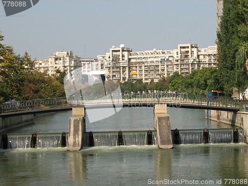 Image of Dambovita river, Bucharest, Romania