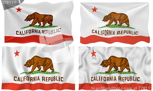 Image of four greats flags of California