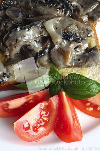 Image of Mushrooms on toast vertical