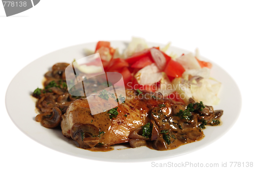 Image of Chicken with mushrooms in sauce