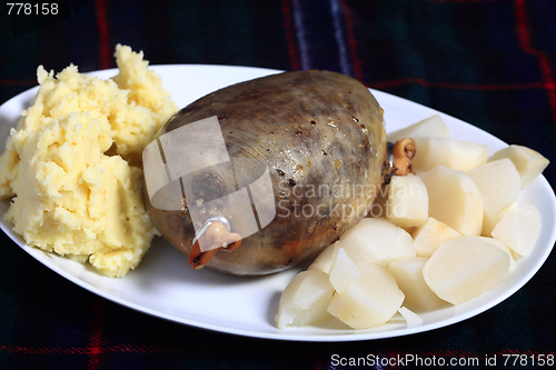 Image of Haggis with veg