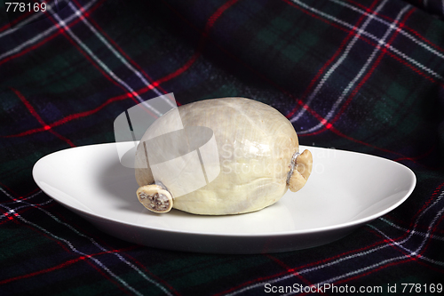 Image of Haggis with tartan