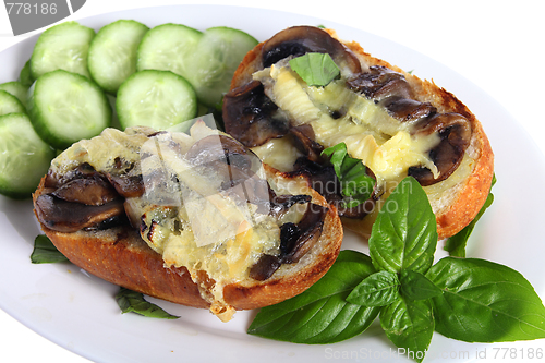Image of Mushroom and cheese toast