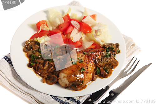 Image of Chicken with mushroom sauce meal