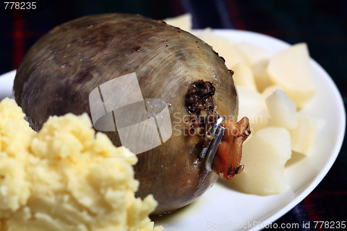 Image of Haggis on a plate