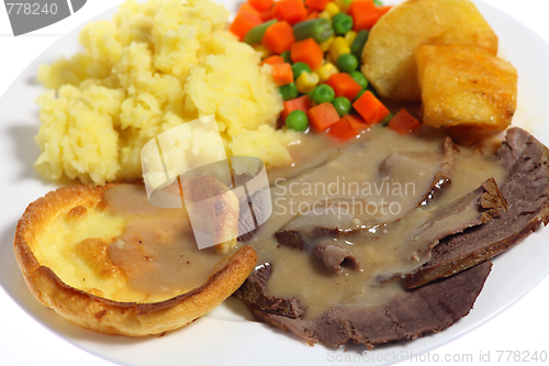 Image of Roast beef dinner