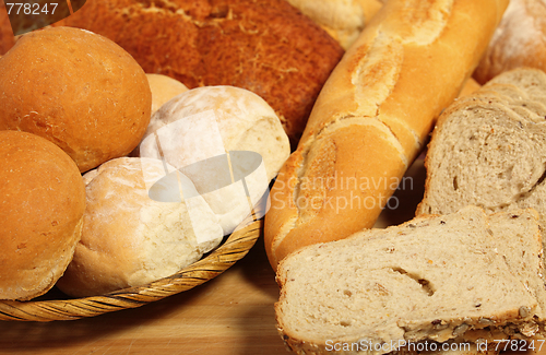 Image of Bread board and breadbasket