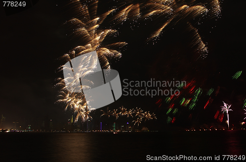 Image of Qatar National Day fireworks in Doha