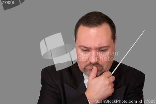 Image of Orchestra Conductor Deep in Thought