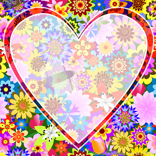 Image of Floral valentine frame 