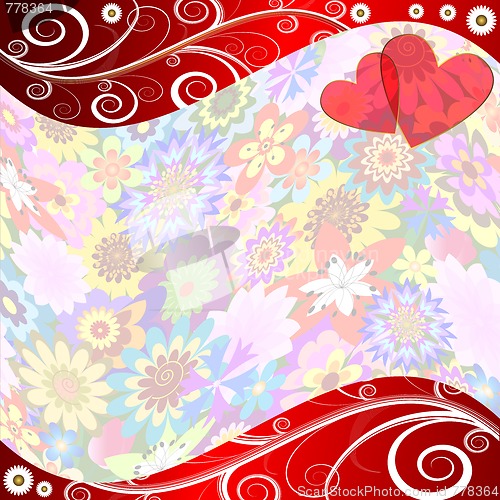 Image of Floral valentine background