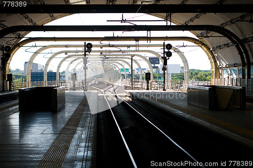 Image of Rail track on train station