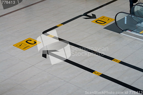 Image of Gate signs in airport