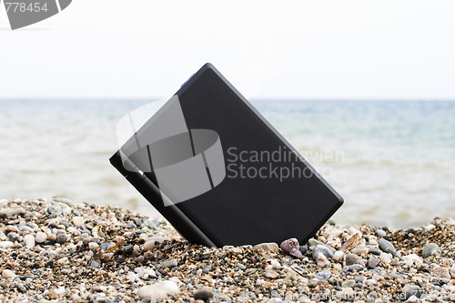 Image of Laptop on the beach