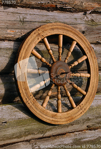 Image of Spinning Wheel And Its Shadow