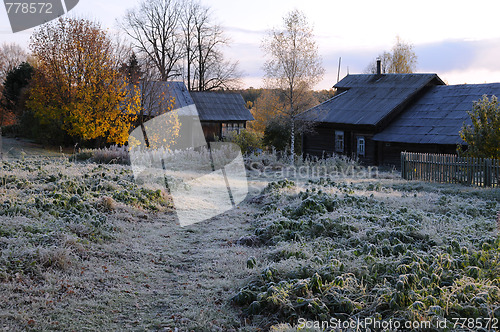 Image of Russian Village After The First Frosty Night