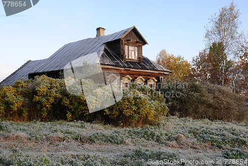 Image of House In The Russian Village in The Late Fall
