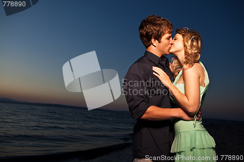 Image of Kissing romantic couple