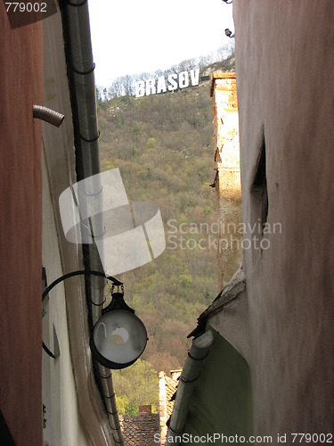 Image of The narrowest street in Europe, Brasov, Romania, Eastern Europe